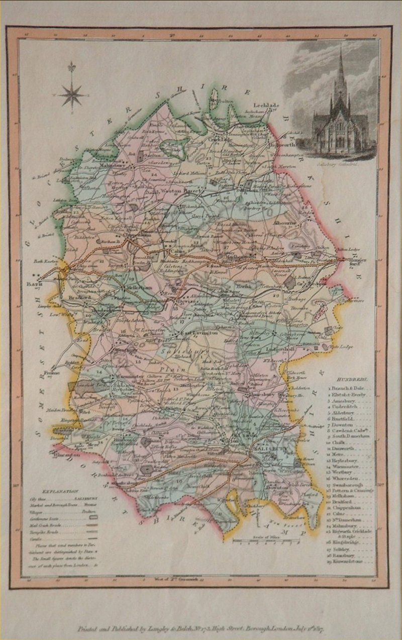 Map of Wiltshire - Langley